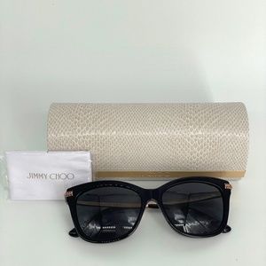 Brand New Jimmy Choo Black Sunglasses Copper Metal Arms